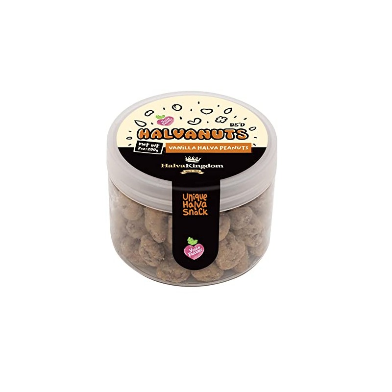 Halva Kingdom Tahini Halva Covered Sweet Gourmet Nuts (VANILLA HALVA