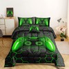ROWADALO 6 Pieces Bed in A Bag Gamer Bedding Set