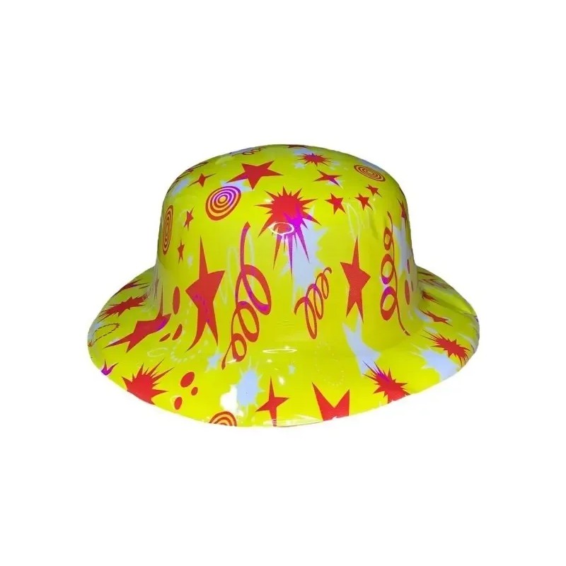10 Sombrero Bombin Neon Plastico Fiesta Boda Evento Batuca