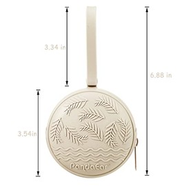 PandaEar - Juego de 3 fundas de silicona para chupete | Funda para chupete, funda para chupete Snoother | Caja universal para chupete, accesorios para viajes, sin BPA (crema verde azul)