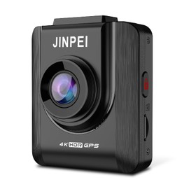 JINPEI 4K Front Dash Cam 64GB Included, GPS Car Dashboard Camera Recorder with UHD 2160P, 2" IPS Screen, 150° Wide Angle, HDR, Night Vision,JD-19BS-4K