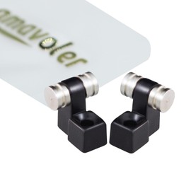 Amavoler Set of 2 Guitar Roller String Tree Roller String Guides Retainer for Electric Guitars Strat Stratocaster Tele Telecaster (Black+Chrome 2pcs)