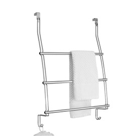 InterDesign - Perchero para toallas de regadera para colgar sobre el marco de la puerta | Ganchos de almacenamiento, para ropa, toallas,...