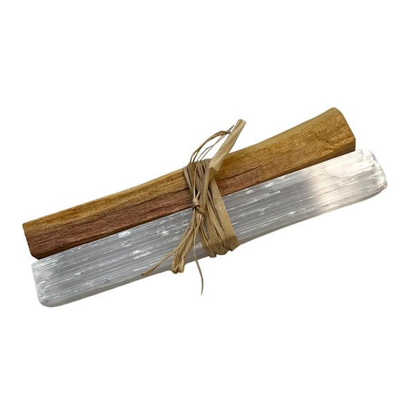 VIE Mini Smudge Cluster, Palo Santo with Selenite 4", Pack