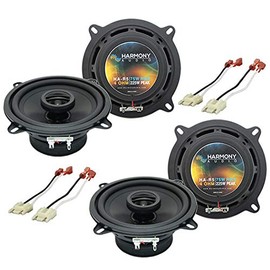 Harmony Audio HA-R5 Compatible with Jeep Grand Wagoneer 1986-1992 OEM Car Stereo Rhythm Series 5.25" Replacement 225W Speakers and HA-721002 Factory Speaker Replacement Harness