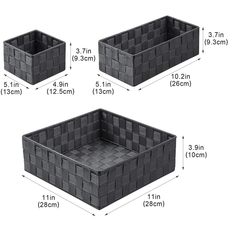 Posprica Woven Storage Baskets for Organizing, Small Baskets Cube Bin