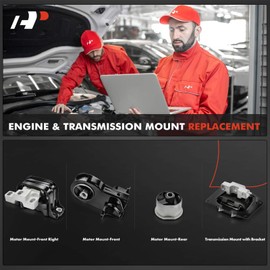 A-Premium 4PCS Engine Motor Mount Transmission Mount Set Compatible with Dodge Stratus 1995-2000 & Chrysler Sebring 1996-1997, Cirrus 1995-1997 & Plymouth Breeze 1996-1999, Replace# 4573773 4593338AD