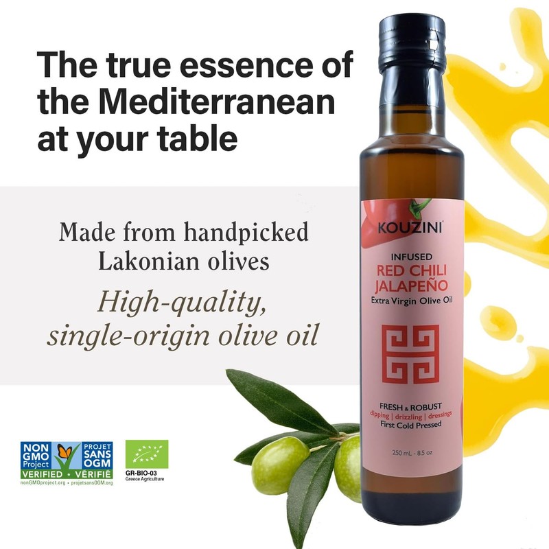 Kouzini Red Chili Jalapeno Co-Pressed Extra Virgin Olive Oil