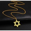 SIPURIS Star of David Necklace for Men Crystal Hexagram Pentacle