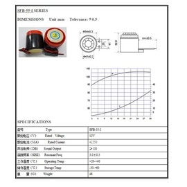 Stemedu SFB-55 120 dB Buzzer Electronic High Decibel Alarm Siren, Continuous Beep Active Piezo Buzzer, DC 12 V Warning Sound for Arduino Emergency Alarm