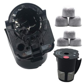 Replacement Cup Holder Needle Assembly and 1pcs 119367 Reusable Coffee Filter,6pcs Replacement Charcoal Water Filters,compatible with all Keurig 2.0 Models coffee machine (8)
