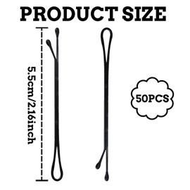 50Pcs Hair Pins, Black Hair Grips, Bobby Pins for Women, Hair Grips for All Hair Styling
