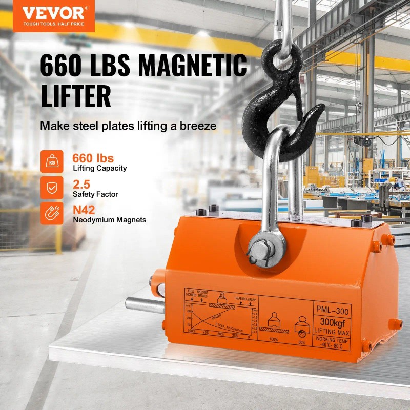 Heavy Duty Neodymium Steel Lifting Magnet 300 Kg 2.5 Safety