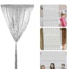 Rismise Tinsel Curtain Silver Pack of 6 Glitter Tinsel Curtains