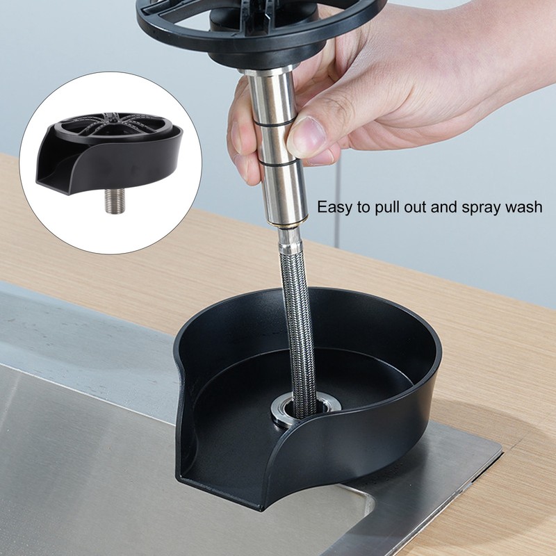 Glass Rinser Automatic Rotating Efficient Cleaning G1/2 Sink Cup Washer
