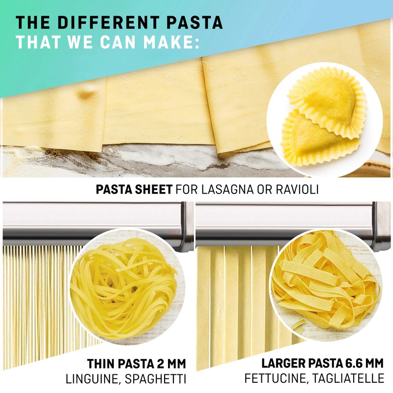 Manual Pasta Maker with Dryer - Multi-Pasta Stainless Steel Italian