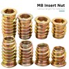 YoiYee Wood Furniture M8 x 25 mm Threaded Insert Nuts