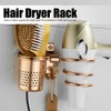 Space Aluminum Wall Mounted Hair Dryer Holder Spiral Hair Care