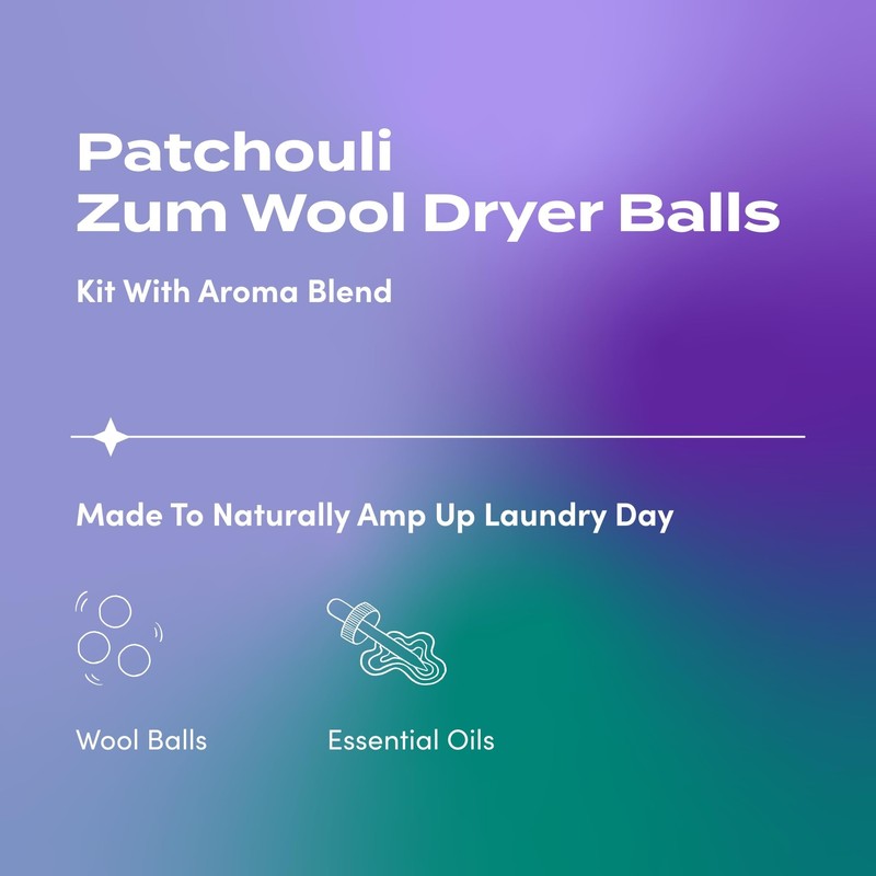 Indigo Wild Zum Laundry Dryer Balls Kit - Wool Laundry