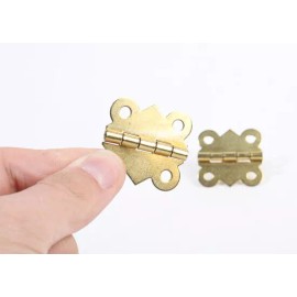 Unbranded Bulk Package of Package of 12 Sets of Brass Plated 1-1-/4" Butterfly Hinges