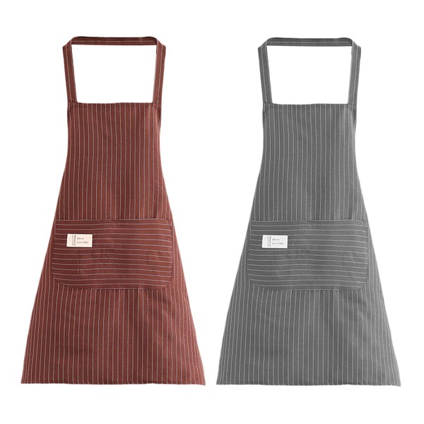Bettinay 2PCS Adjustable Chef Aprons for Men Women, Kitchen Apron