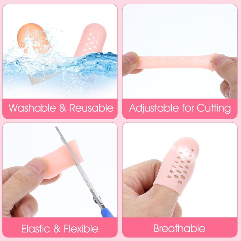 Wanmu Gel Finger Cots with Air Holes, 20 Pcs Nail