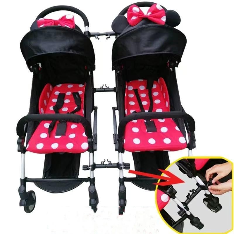 Twin Stroller Connector Side by Side, Universal Stable Baby Stroller