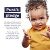 Pura Natural Sensitive Baby Wipes, 99% Water, Unscented & Hypoallergenic,