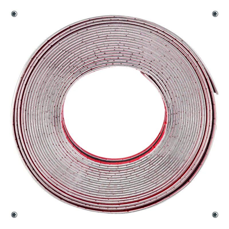 Moldura Cromada Para Facia Ventana Puerta Universal 1.2x10m