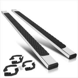 5 Inch Chrome Stainless Running Boards Side Step Bars w/Honeycomb Step Pad Compatible with 05-22 Tacoma Double/Crew Cab