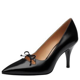 Coach Women's Runway Pump Ballet Flat, Charcoal/Black, 11