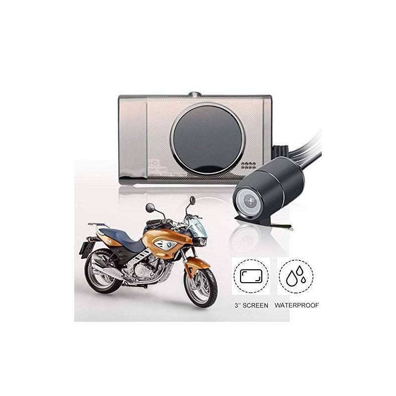 MASO Motorcycle Dash Cameras 3" 1080P HD Action Dual Camera