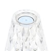 LED Crystal Table Lamp Transparent Prism Dimmable Desk Lamp USB