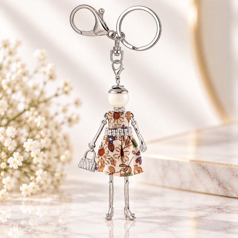 Handmade Tassel Fashionista Doll Keychain for Bags & Keys –