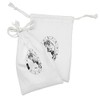 Ambesonne Zodiac Aries Fabric Pouch Set of 2, Zodiac Wheel