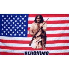 Flags Importer Geronimo US Flag 3x5 ft Apache USA United States America Native American Indian