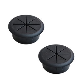 2 Pcs 2 Inch (50mm) Cable Grommet, Flexible Desk Hole Cover, Flexible Desk Grommet, Flexible Desk Grommets, Flexible Desk Cord Grommets, Flexible Desk Cable Grommet (Black)