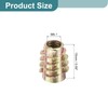 sourcing map 40Pcs Hex Threaded Inserts, M6-1x15 Zinc Alloy Hex-Flush