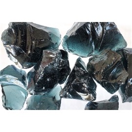 Crushed GRAY Glass, 2 lbs, Large Size, for Tumbling or Decor