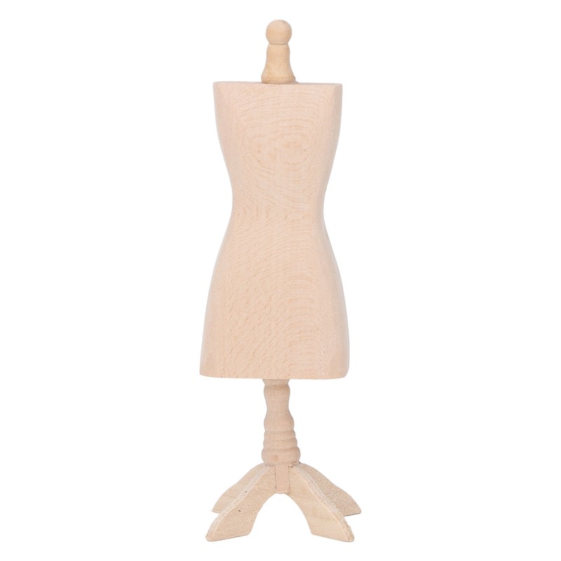 Dollhouse Wooden Mannequin 1:12 Lightweight Mini Clothes Display Holder Model