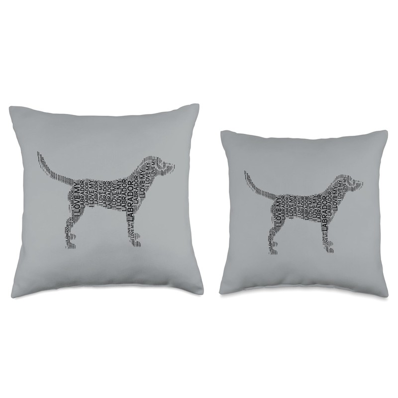 Black labs Dog Labrador Retriever I Love My Labrador Throw