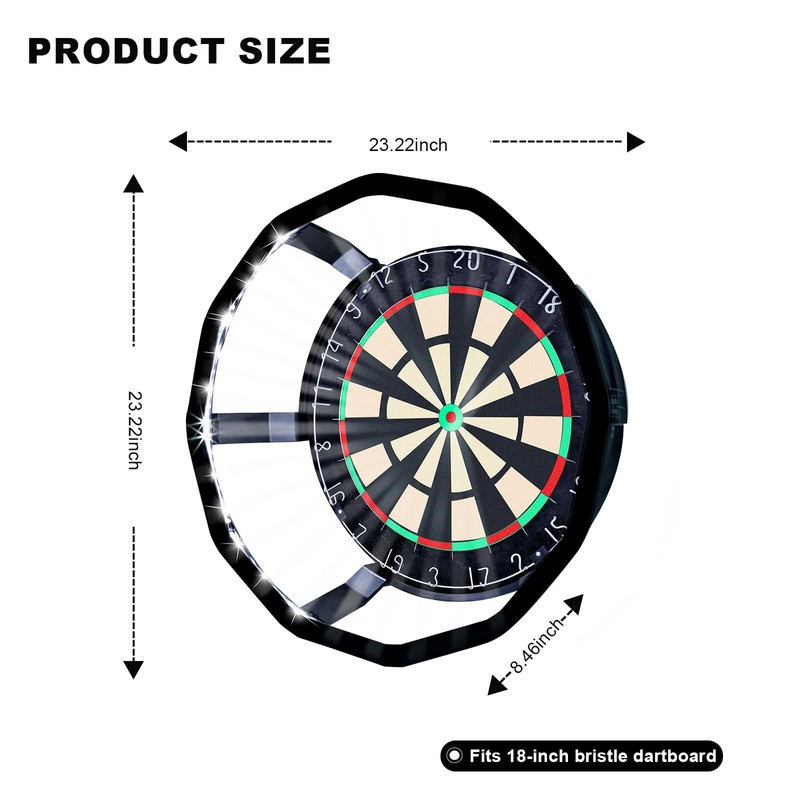 Dartboard Light - Bright 360 Degree LED Illumination - Dartboard