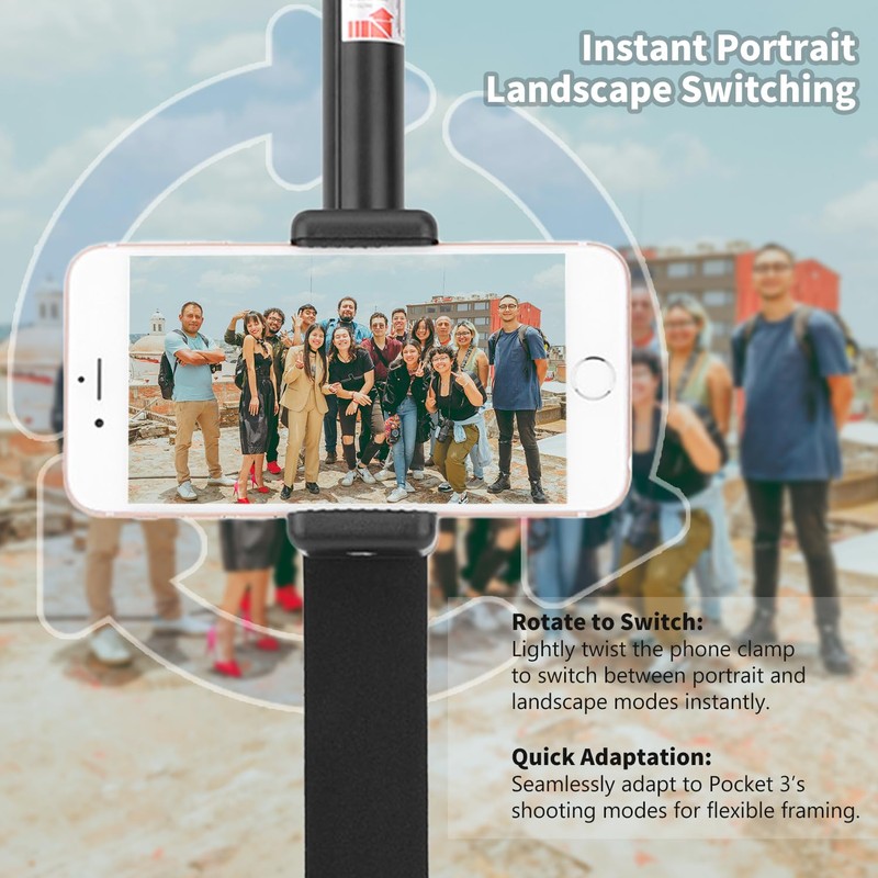 uconsmimo 36 inch Retractable Selfie Stick+Tripod Mount for DJI Osmo