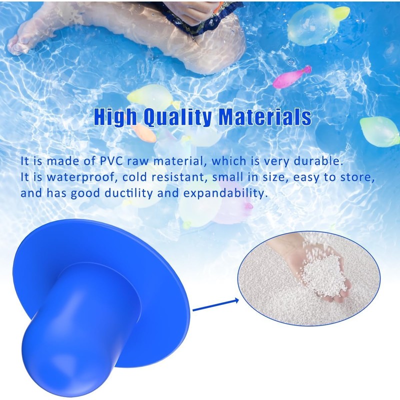DIELOVEHUA Pack of 4 Pool Plugs, Swimming Pool Sealing Plugs,