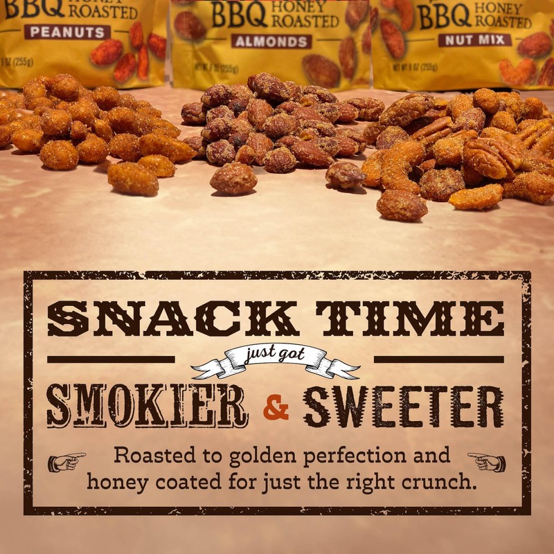 Rufus Teague BBQ Nut Variety Pack – Smoky, Sweet &