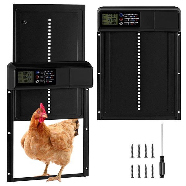 FTJKGH FTJKGH Automatic Chicken Coop Door with Timer&Manual Mode, Waterproof