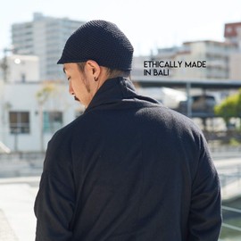 CHARM Herren Fischermütze Kufi Beanie - Schädel Mütze 100% Baumwolle Häkel Chemo Hut Grau