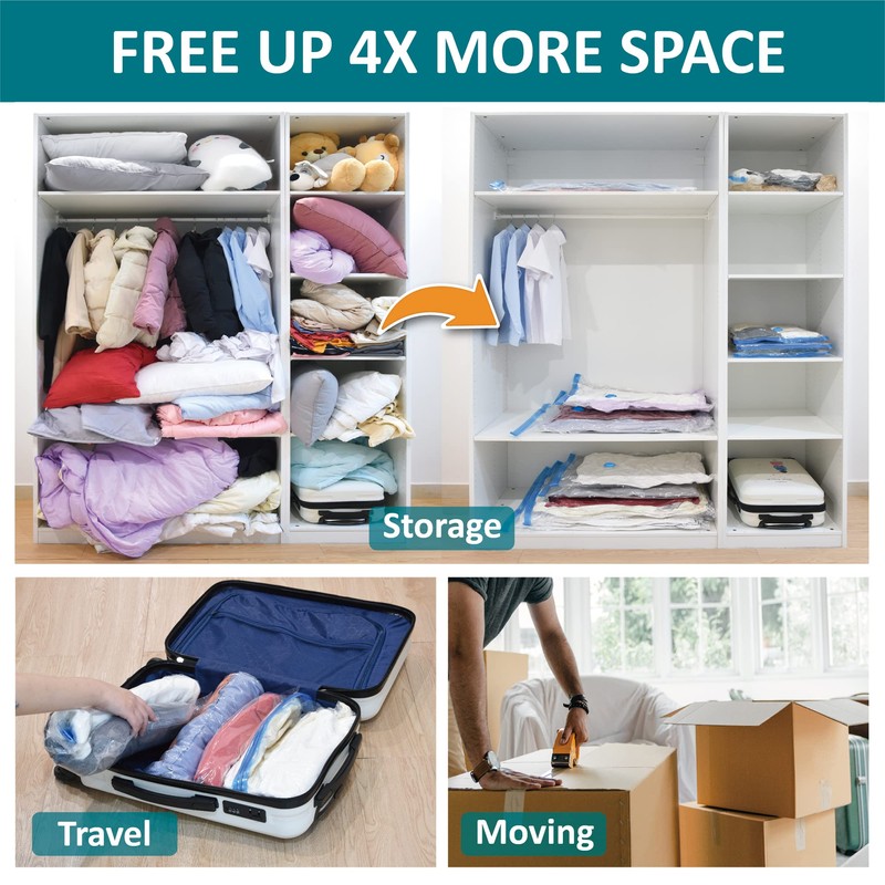30 Pack Vacuum Storage Bags, Space Saver Vacuum Storage Bags,