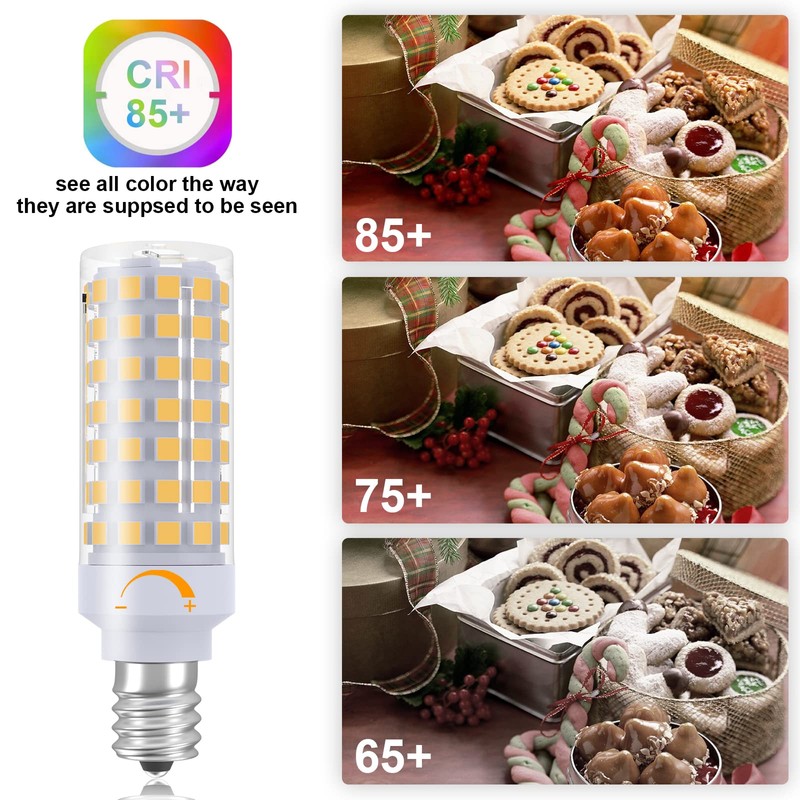 E12 LED Bulb Dimmable 7W Equivalent to 60W Halogen Bulb,