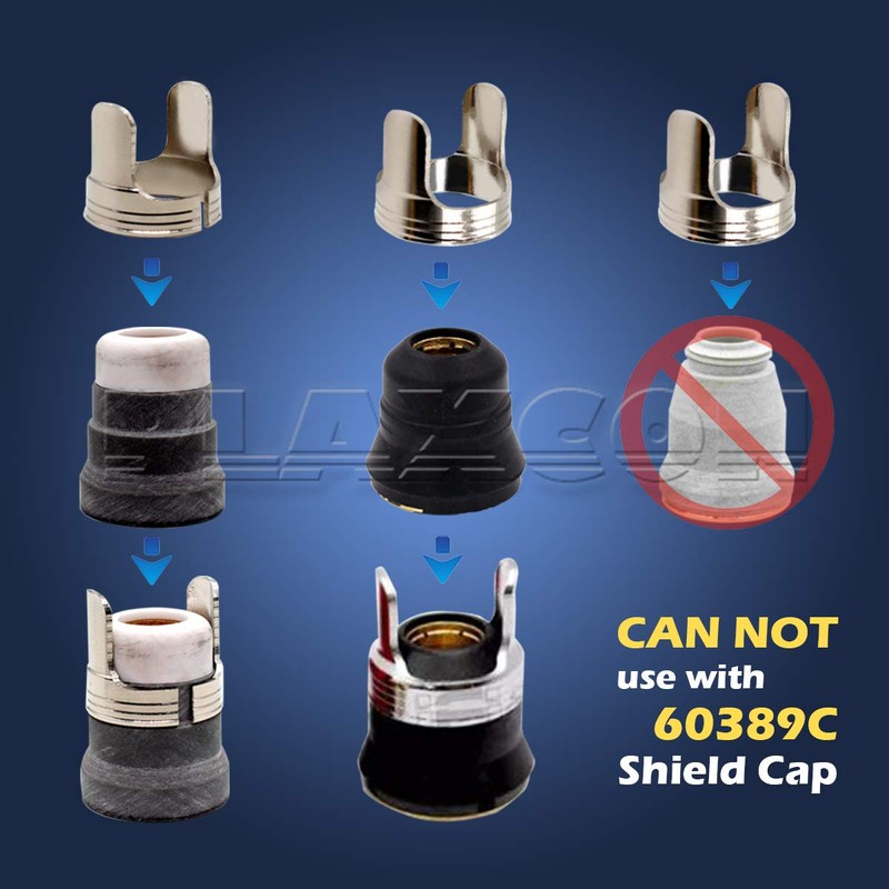 PLAXCON 2pcs PT60 IPT-60 Plasma Torch Double Pointed Spacer Guide